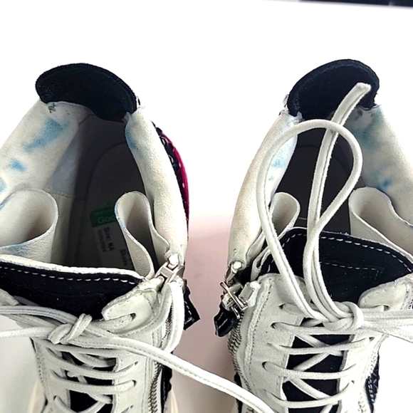 Giuseppe Zanotti Crystal Embellished Suede Wedge Sneakers Size 39 (US-9) S1276 - Picture 7 of 8